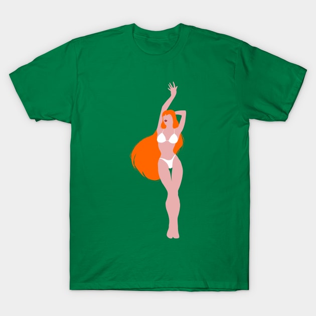 Dancing Redhead T-Shirt by jintetsu